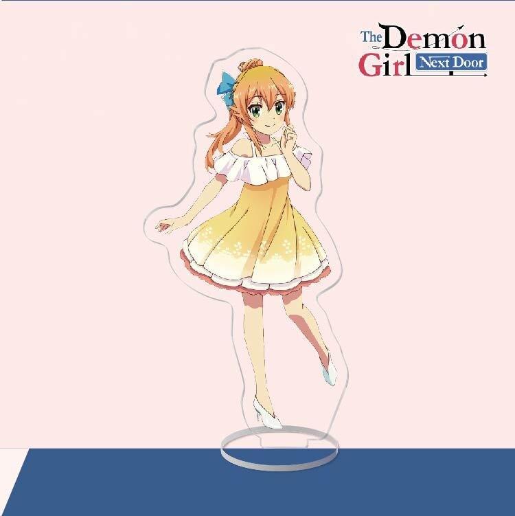 Anime Acrylic Stand Action Figure Toy The Demon Girl Next Door PVC Acrylic Stand Machikado Mazoku Desktop Stand Model Toy Gift