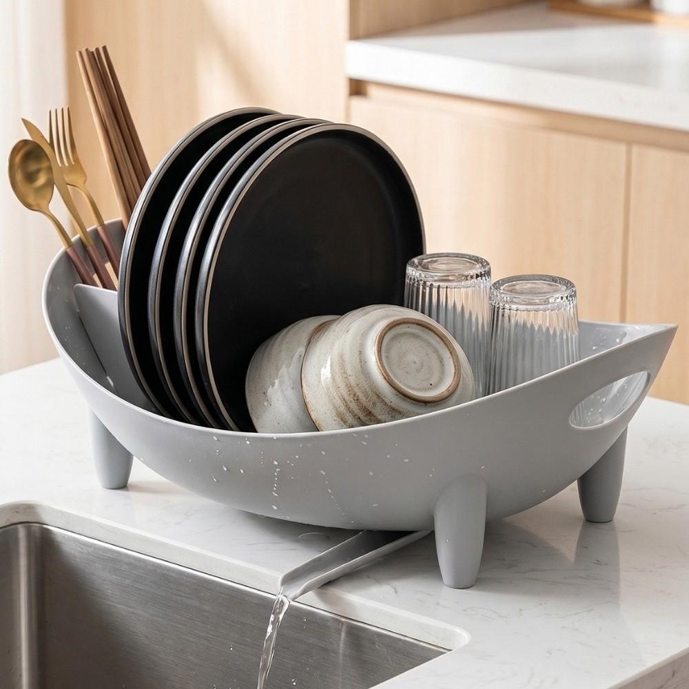 Plastic Oval Shaped Drainer Drainage Bowl Utensil Holder Multipurpose Vegetable Basket  Camping