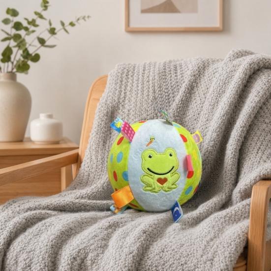 1/3Pcs Squeaky Dog Plush Toy with Built-in Bell, Soft Stuffed Ball Hanging Dog Training Toy, Interactive Pet Chew Toys for All Breeds