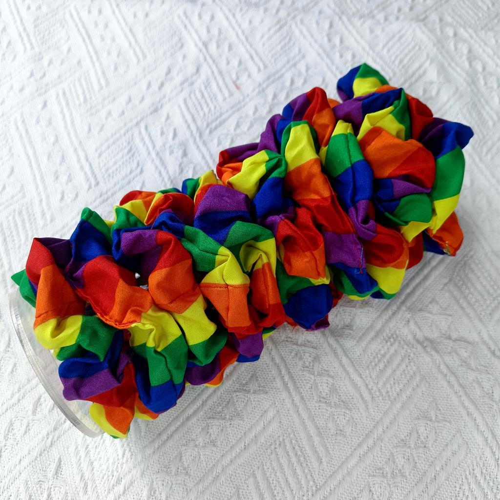 Víceúčelový duhový tropický styl pro ženy dívky gumička do vlasů Bangkok Pride Festival vlasové doplňky