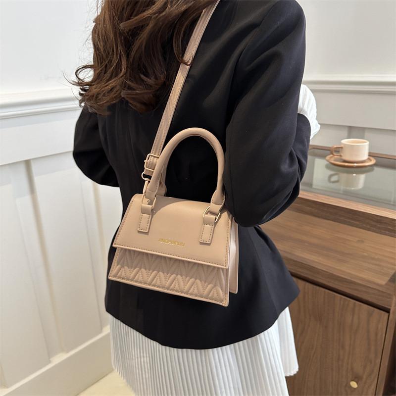Stylish 2024 Spring Korean Vintage Casual Handbag In Black Khaki Orange Green And Pink Colors