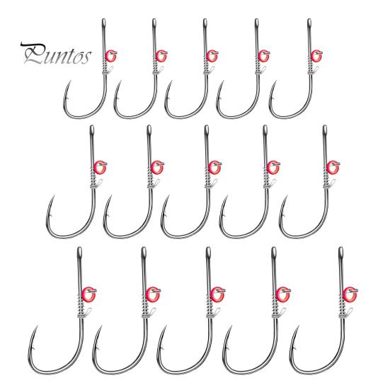 

15 шт. Крючок для фиксации живой креветки, прочный, из углеродистой стали, с зазубринами, с отверстием, для ловли сома, окуня, пресноводных и соленых вод, рыболовные принадлежности Mixed Style