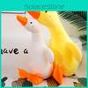 Adorable Long White Goose Plush Toy Creative Sleepy Hugging Pillow For Valentines Gift