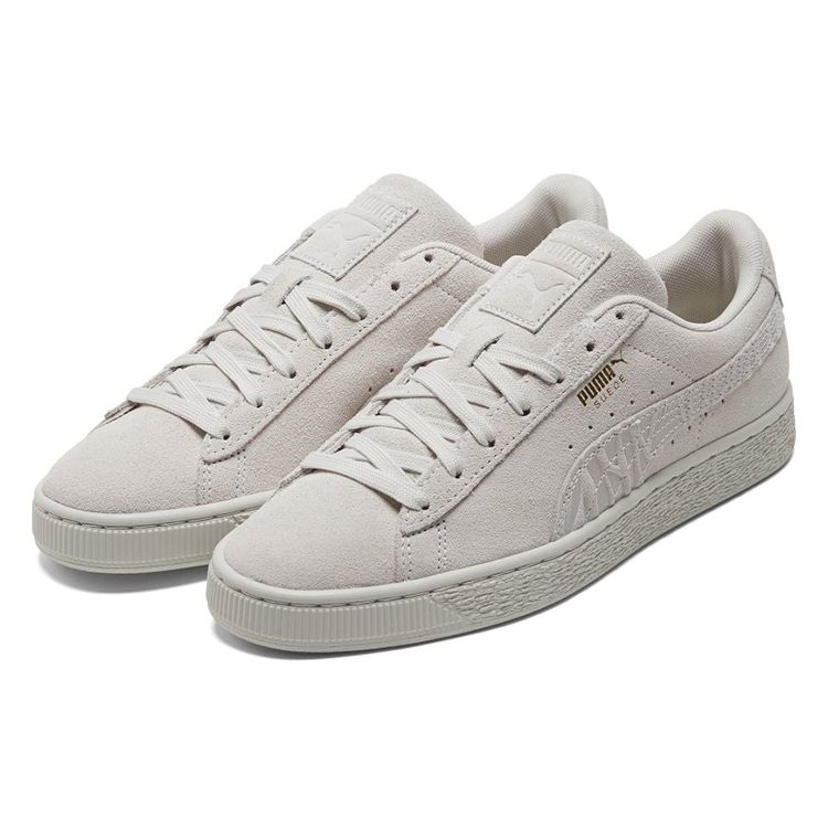 Puma Suede Mono Deboss Leather Retro Casual Low-Top Sneakers Unisex sneakers Gray 384688-01