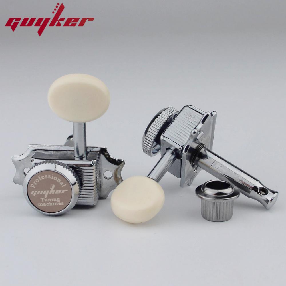 1 Set 3R3L Guyker Cream Handle Lock String Tuners Vintage Tuners Machine Heads Tuners Chrome