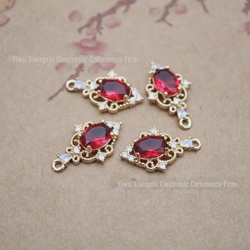 Skleněné přívěsky se zirkonem pro kutily a příslušenství pro náušnice, sponky do vlasů, náhrdelníky a girlandy