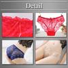 BUZZxSELECTION Lace Sexy Floral TV129 Women's Panties, Lingerie, (02 Black)