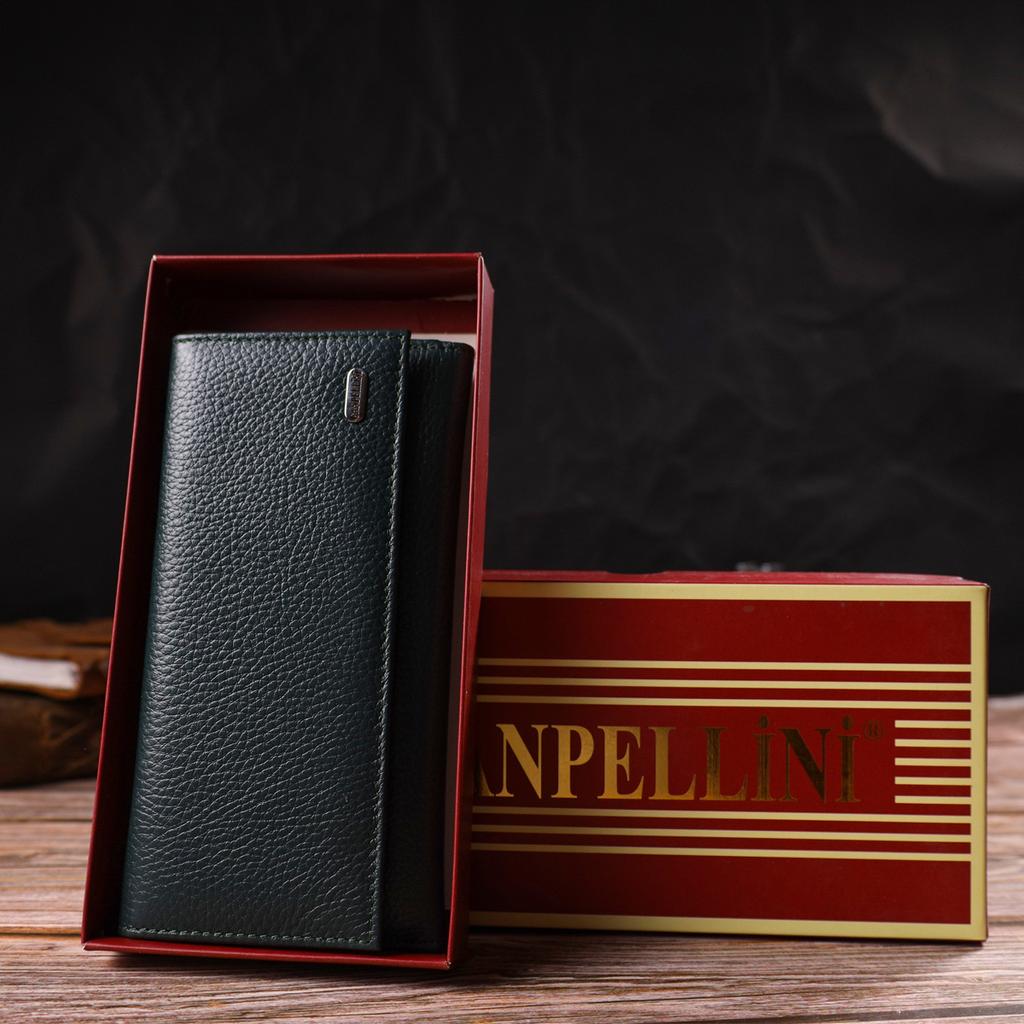 Practical Women's Wallet Made of Genuine Leather Flotar CANPELLINI 21854 Green