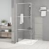 VidaXL Shower Wall Screen Partition Shower Cabin Bathroom Interior Splash Resistance Silver 80x195 Cm 152115