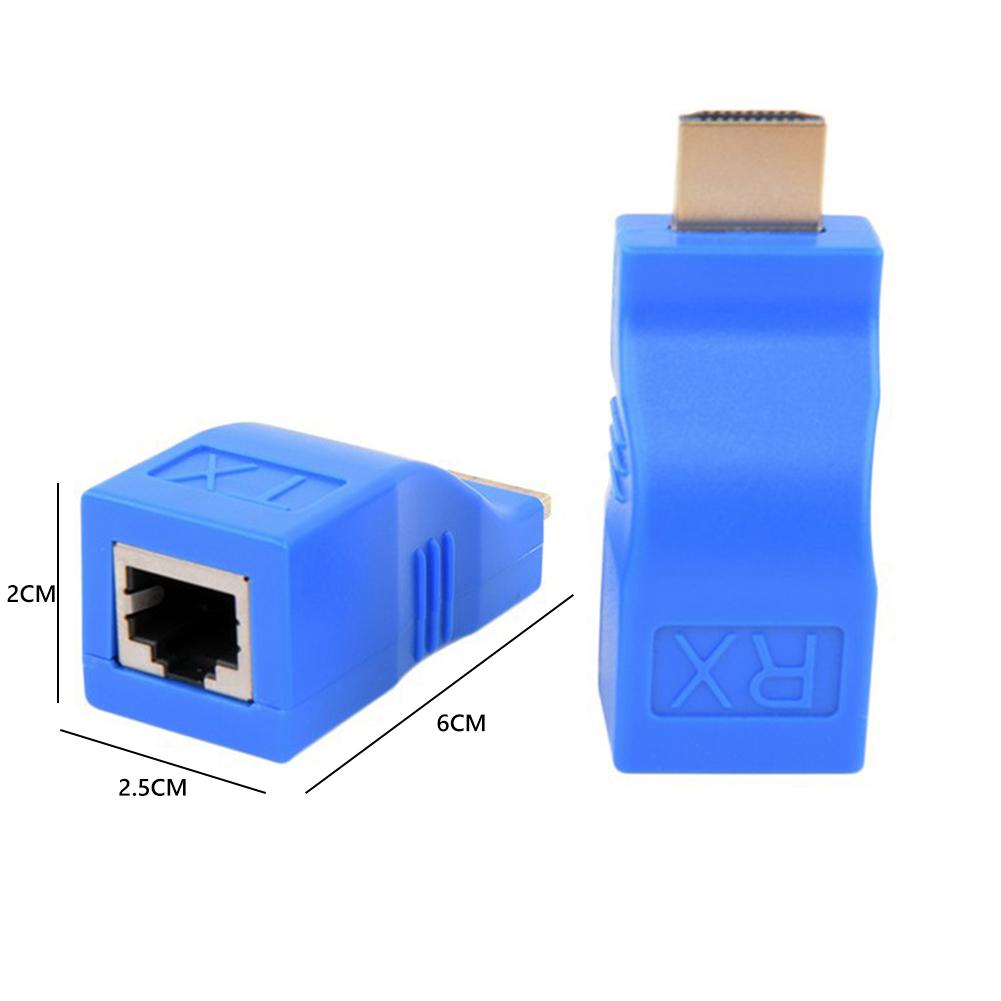 2Pcs RJ45 4K to RJ45 Extender 30m CAT5e Cat6 Network Ethernet HDMI-compatible LAN Network Cable Amplifier Transmitter