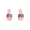 Fashion fairy wind flash rhinestone sandals wear 2025 summer with skirts casual open-toed slippers increase height
