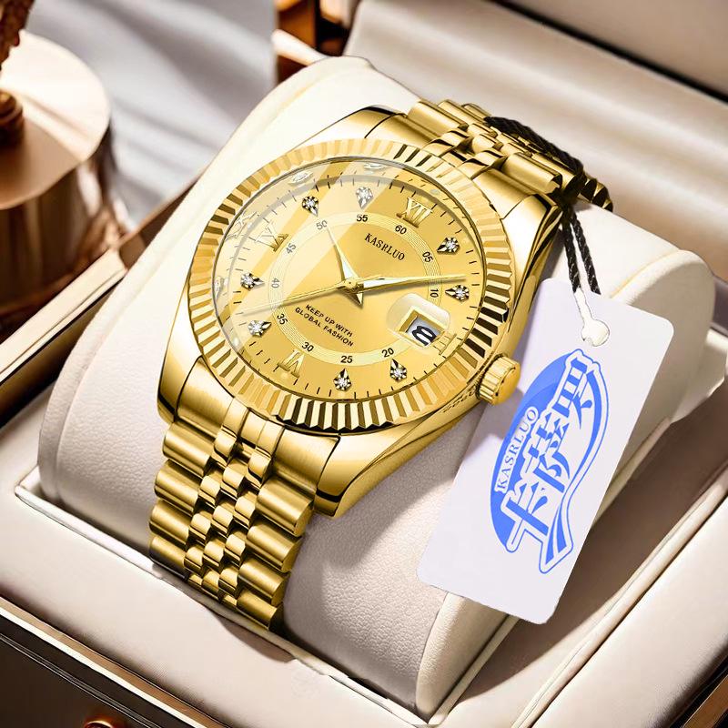 Men's Luminous Quartz Diary Watch: Stylish & High-Value Fashion Accessory