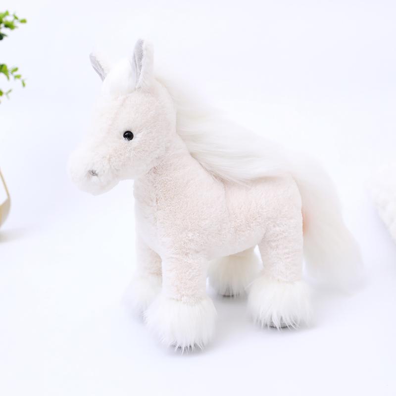 25/30cm Kawaii Plyšová Hračka Koně Roztomilé Simulované Poníci Panenky Vyplněná Měkká Zvířecí Hračka Dárek k Narozeninám