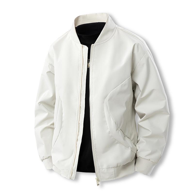 Men s Trendy Spring/Autumn Loose Baseball Jacket - High-End Style Small