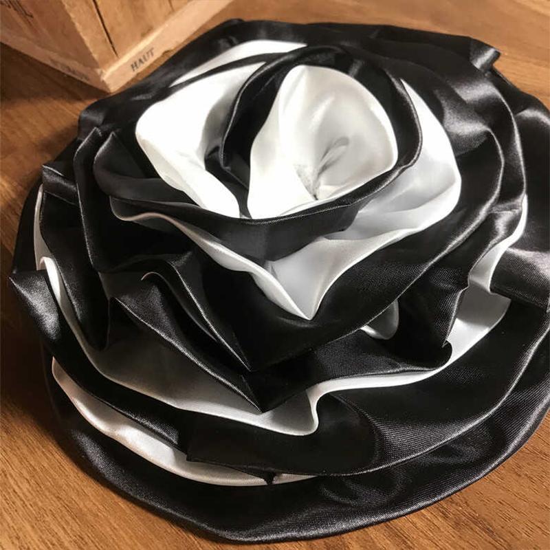 Applicazione Fiore 3D Grande Patch Applicazione per Abiti da Donna Spilla di Lusso di Design Accessorio Spalla Sposa da Palcoscenico