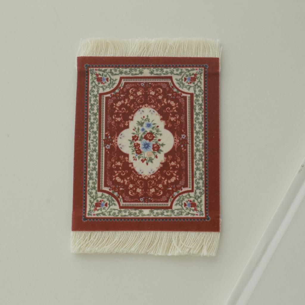 Persischer Mini-Webteppich, Mauspad, Retro-Stil, Teppichmuster, Tasse, Laptop, PC, Mauspad mit Fransen, Heimbüro, Tischdekoration, Basteln