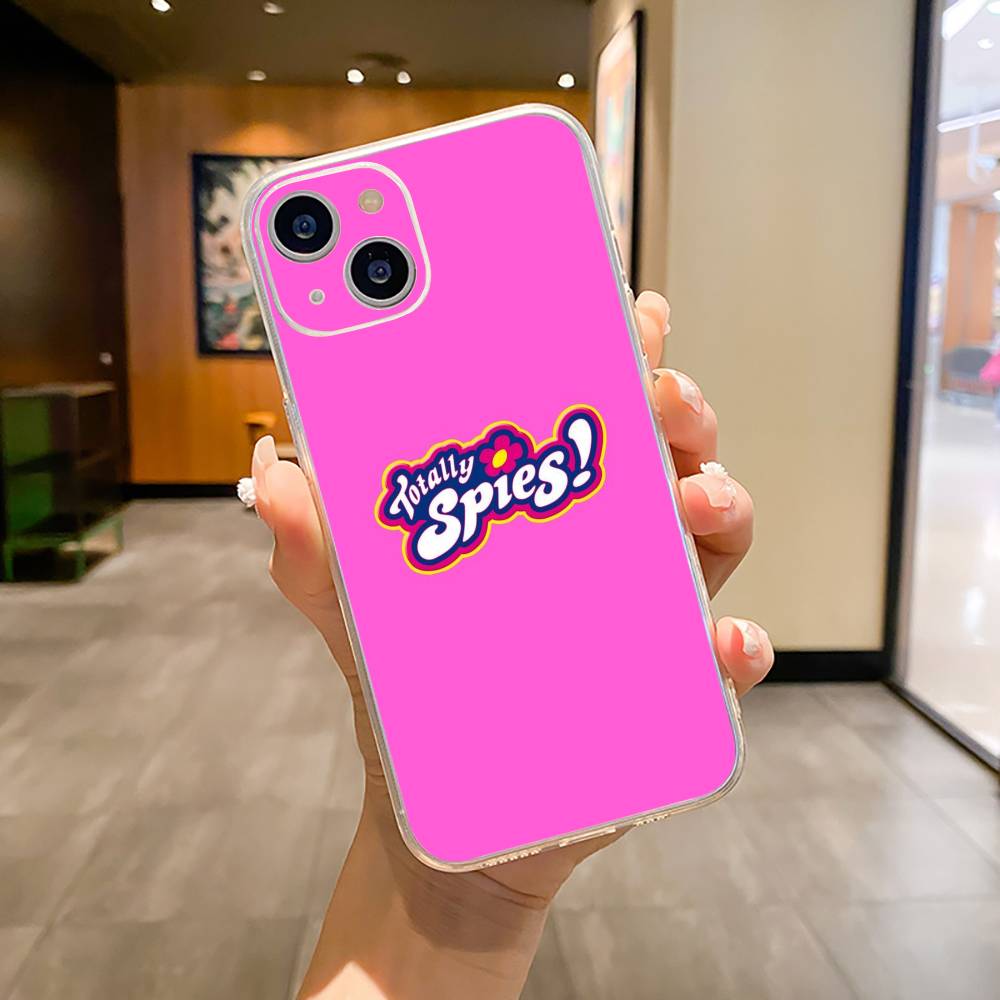 

Классическая анимация T-Totally- Spies Чехол для телефона для iPhone17,16,15,14,13,12,Pro Max,16/15/14 Plus Мягкий силиконовый прозрачный чехол iPhone16ProMax