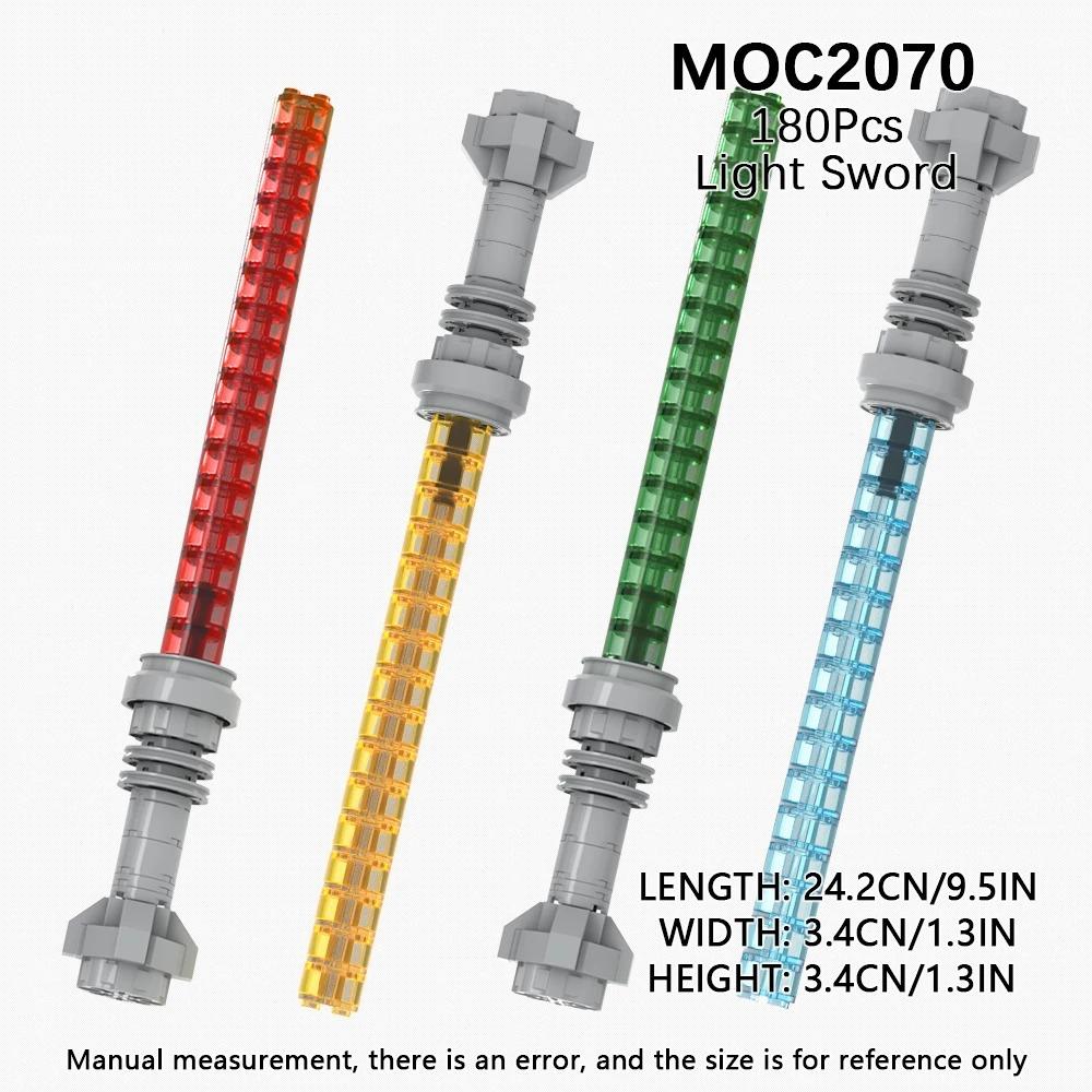 MOOXI Lightsaber MOC Bricks Set Dueling Blaster Laser Movie Space Wars Light Sword Hilt DIY Building Block Weapon Kids Toys Gift