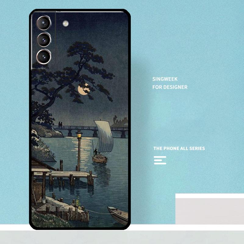 

Japanese Style Ukiyo-e Art Case For Samsung Galaxy S25 Ultra S21 S22 S23 S24 Ultra S9 S10 S20 Plus S25 FE Phone Cover Galaxy S20Ultra
