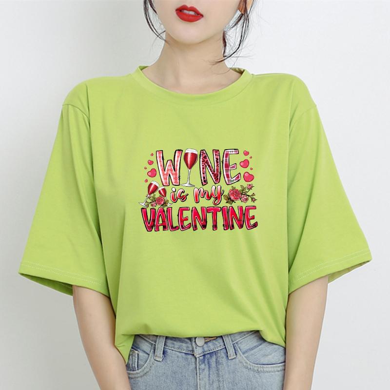 Wine Valentine Thermal Patches Creative Clothes Stickers Hoodies Diy T-Shirt Parches Ropa Heat Press Appliqued Iron-On Patch