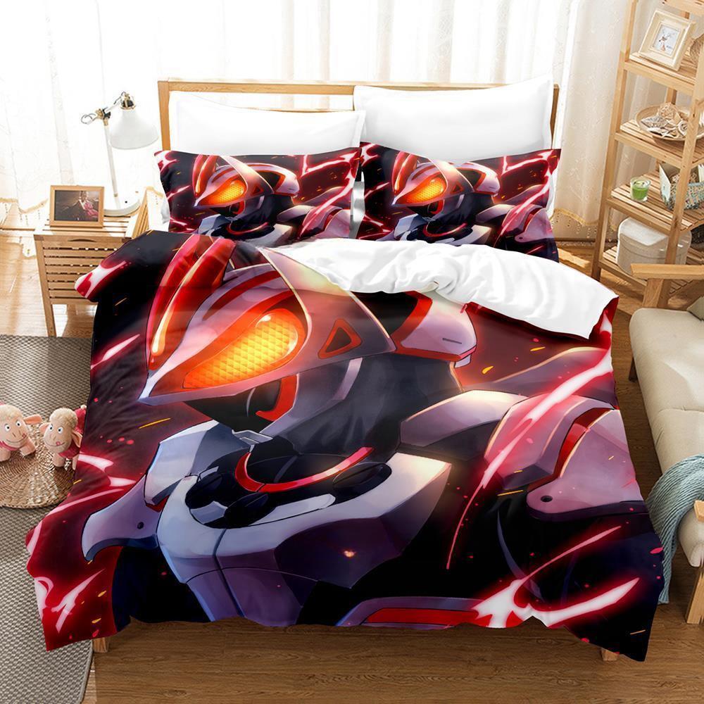 Kamen Rider Geats Bettwäsche-Set, Einzelbett, Doppelbett, Queensize-Bett, Kingsize-Bett, Schlafzimmer für Erwachsene und Kinder, Bettbezug-Set, 3D-Anime-Bettlaken-Set