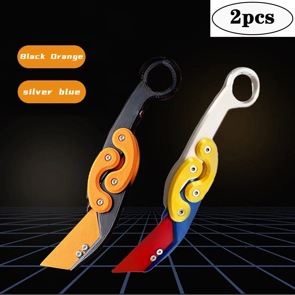 3D Explosives Schwerkraft-Klappklauenmesser Schmetterlingsklauen-Schwerkraftmesser Springen Neues Quick Push-Dekompressionsspielzeug Cooles Messer
