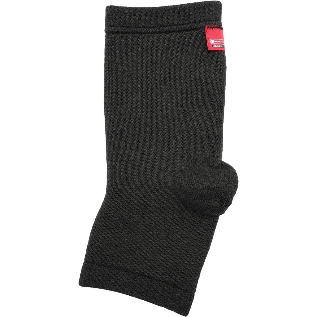Mizuno Breath Thermo Supporter for Pack of and One Size Fits Most Ankles, 2, Moisture-Wicking Heat-Generating, C2JSA604, Black, (Ankle Circumference