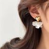 Temperament Trendy Shell Pearl Flower Heart Stud Earrings for Women Luxury Bride Party Korea Earring Jewelry Accessories Gift