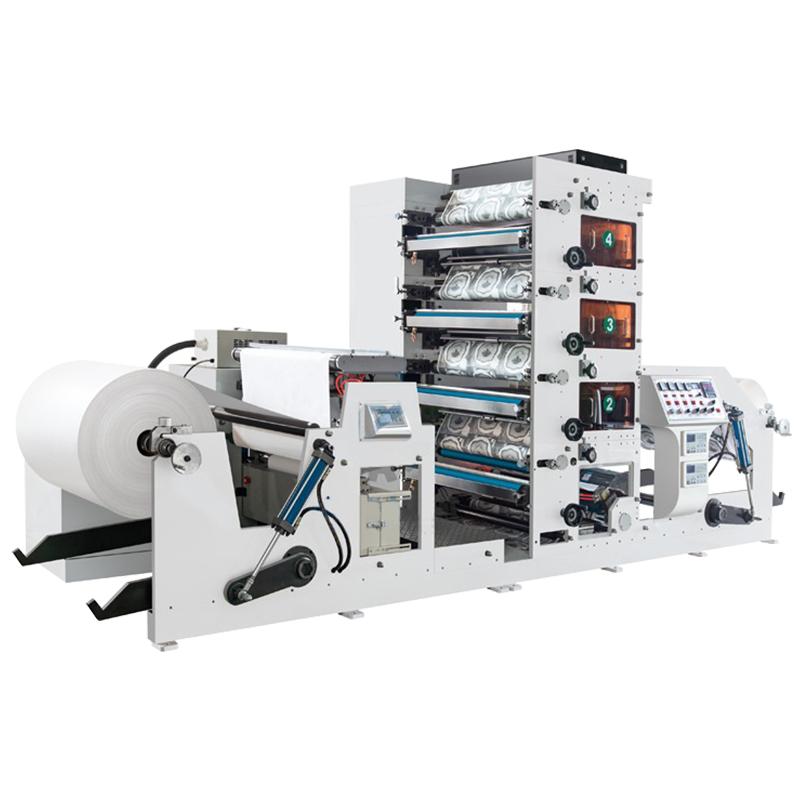 Zonesun ZS-RY4 Flexographic Printing Machine Flexo Press Flexo Label Printing Machine 4 Color Flexo Printing Machine
