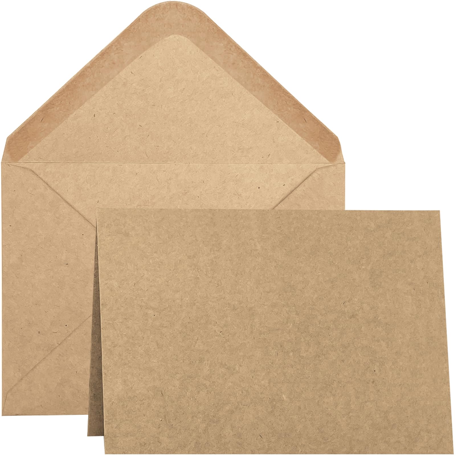 Lege kaarten en enveloppen 5x7 inch 50 stuks Bruine lege notitiekaarten Wenskaart en enveloppenset Gevouwen karton met enveloppen voor doe-het-zelf wenskaarten bruin