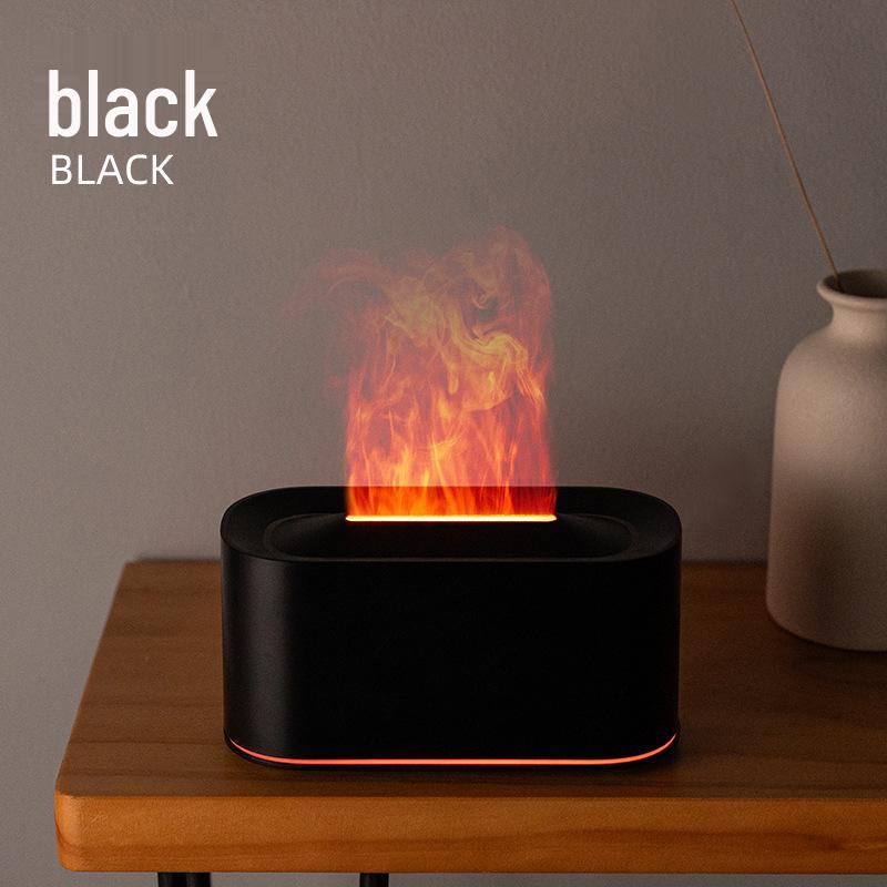 Retro 3D Fireplace Flame Aroma Humidifier & Colorful Desktop Light