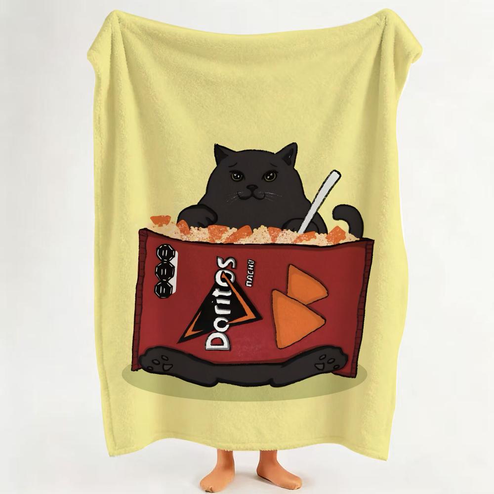 

Snack D Doritos Throw Flannel Throw Blanket Suitable for Sofa Living Room Bedroom 75cmx90cm