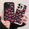 JT457 Red Sweet Cherries for iPhone 17 16 15 14 13 Pro Max Samsung S26 S25 Ultra A17 A07 A56 A16 A06 A15 Xiaomi 15T Redmi 15c 14C Note 11 12 Soft Case