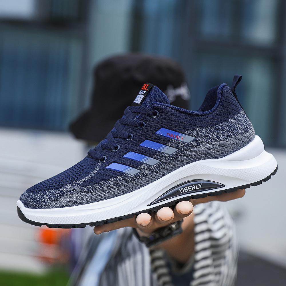 Sneakers Breathable Men's Shoes Comfortable and Lightweight Running Shoes Fashion Korean Version Trend Simple Outdoor Flying Woven Men's Shoes