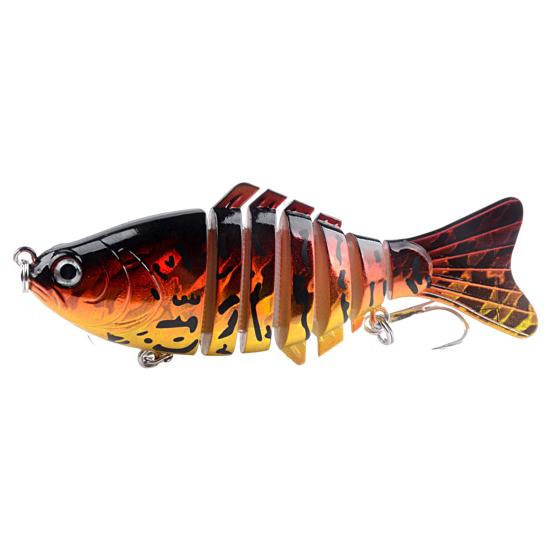

9.5cm/15g Fake Bait 3D Fisheye Simulation Seven-section Fish Bait Professional Fishing Tackle Universal