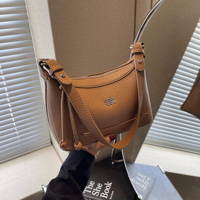 

Жіноча сумка під пахвами 2024 новий модний нішевий дизайн через плече сумка високого класу жіноча маленька квадратна сумка коричневий