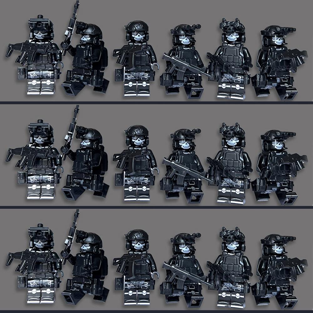 Ghost swat doll explosion-proof suit armor military building blocks, mini characters, toys, birthday gifts, cartoon characters.