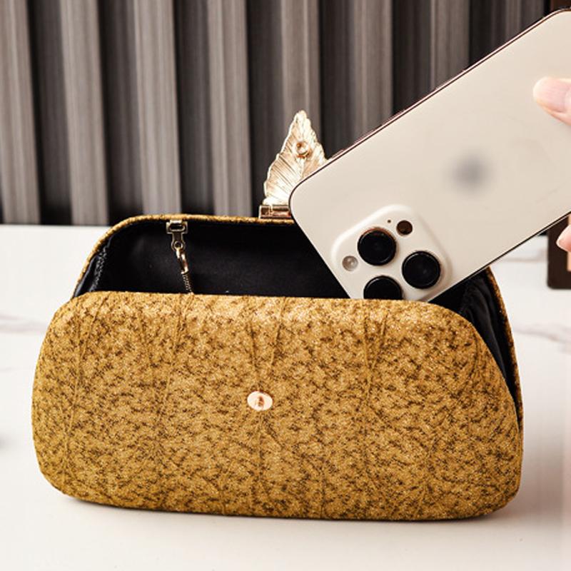 Women's Bag Leaf Hasp Handbag Luxury Designer Evening Clutches for Woman Elegant Brand Crossbody Bags Ladies Korean Purse
