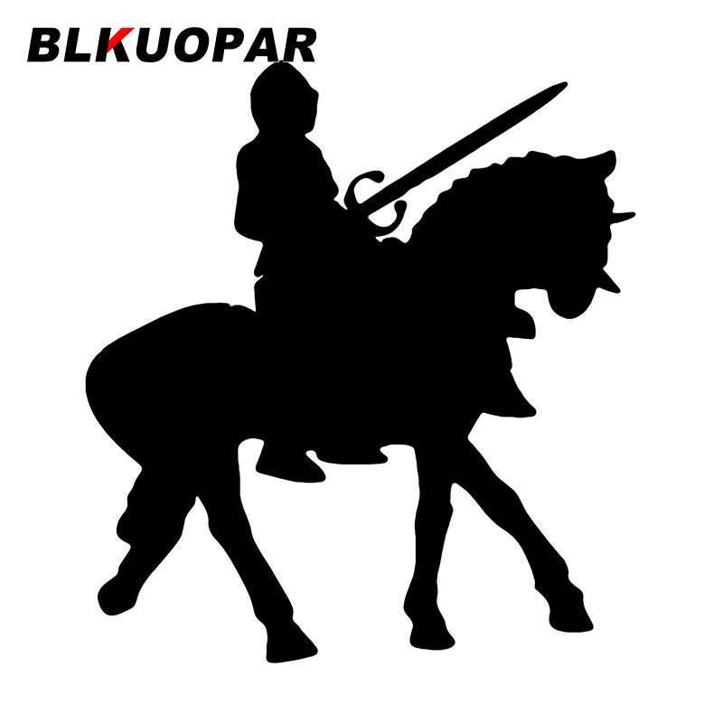 BLKUOPA Horseman Wielding Sword Knight Car Stickers Middle Ages Decals Waterproof Die Cut Windows Motorcycle Car Lable