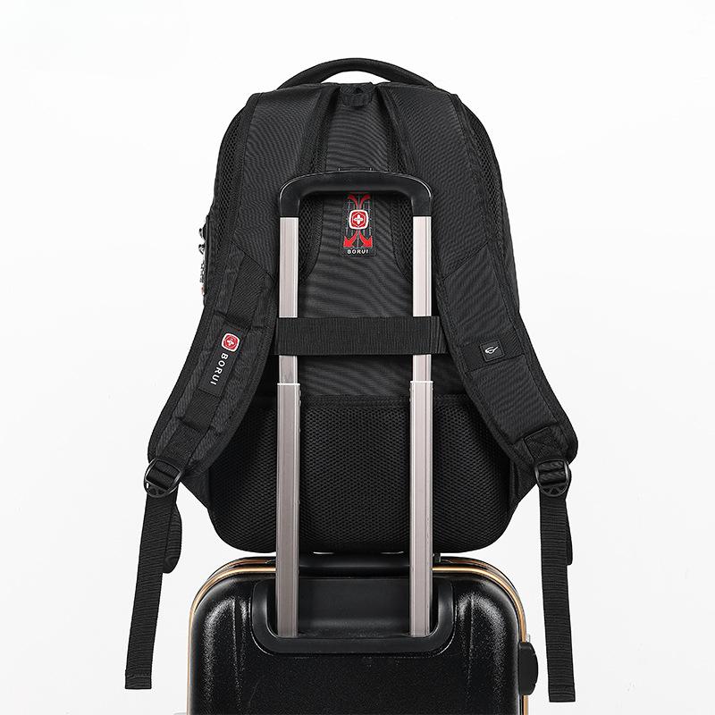 Casual Backpack Business Men's and Women's Casual Nylon Waterproof Travel Student Computer Schoolbag Cushioned Cotton Carrier