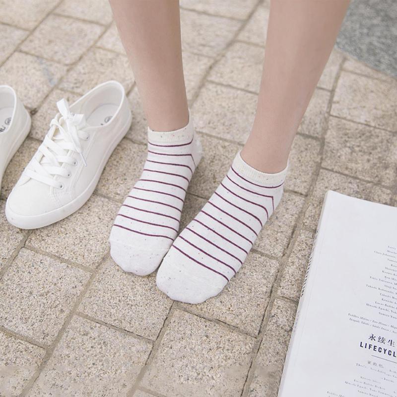 10/20 Perechi Culori Aleatorii Șosete Scurte din Bumbac cu Desene Animate pentru Femei Culori Solide Bomboană Șosete la Modă pentru Fete