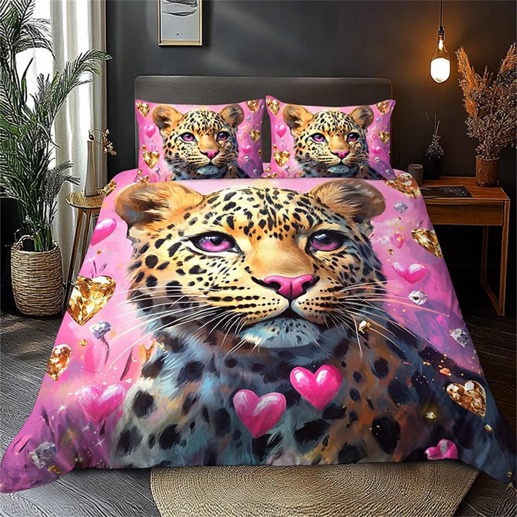 3D Animals Pattern Modern Stylish Duvet Cover Sets Quilt Cover Sets Luxurious Bedding Sets with Pillow Cases For Teenage Boys
