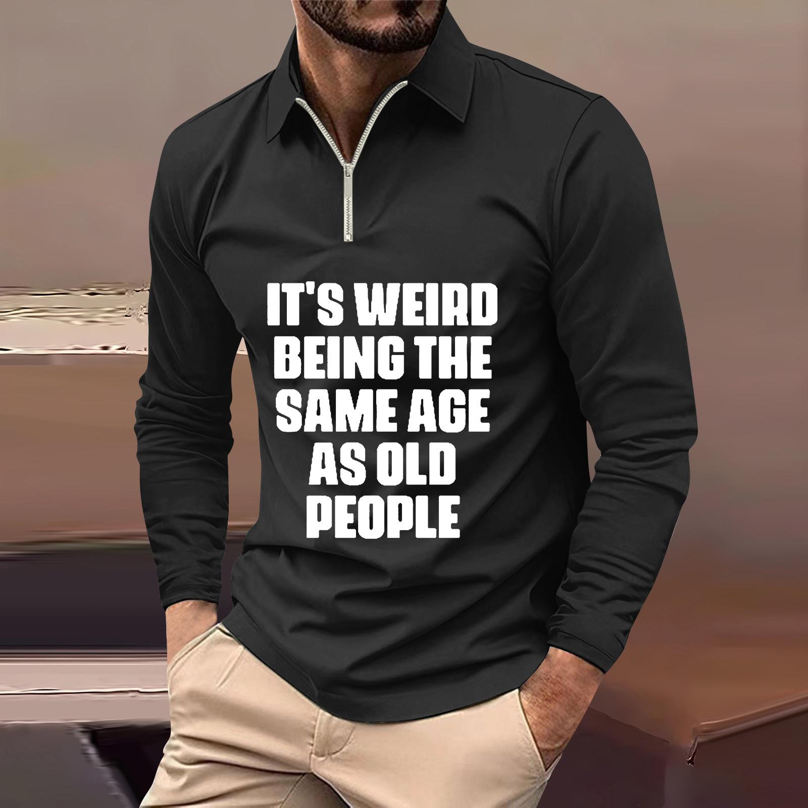 

Мужская рубашка с длинными рукавами и воротником-молнией, модный и повседневный топ с лацканами L чёрный