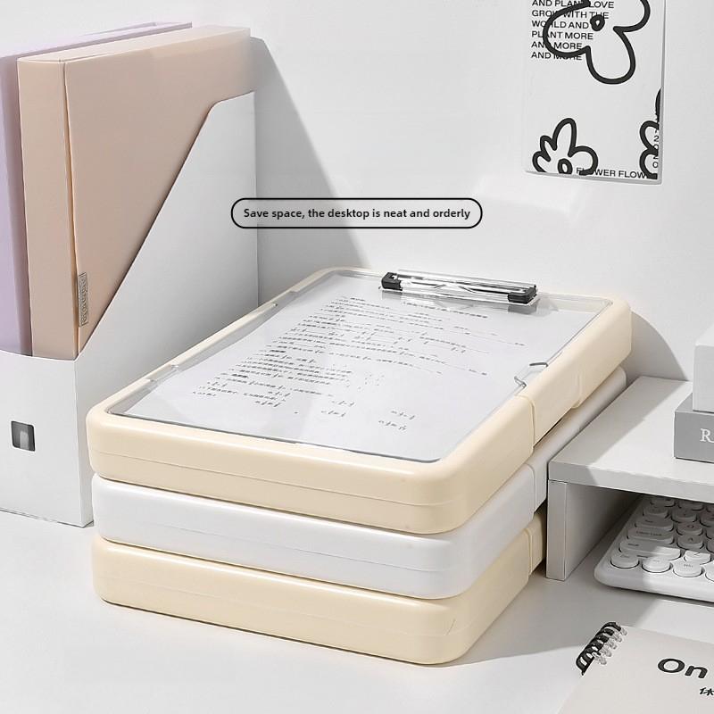 A4 Multi Function Student Folder Exam File Organizer with Clip Office Document Holder School Supplies Paper Board Storage