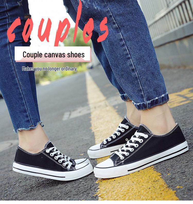 Unisex Low-Top Canvas Sneakers, Classic Korean Style, Versatile Casual Shoes, Perfect for Couples and Students, Model H01