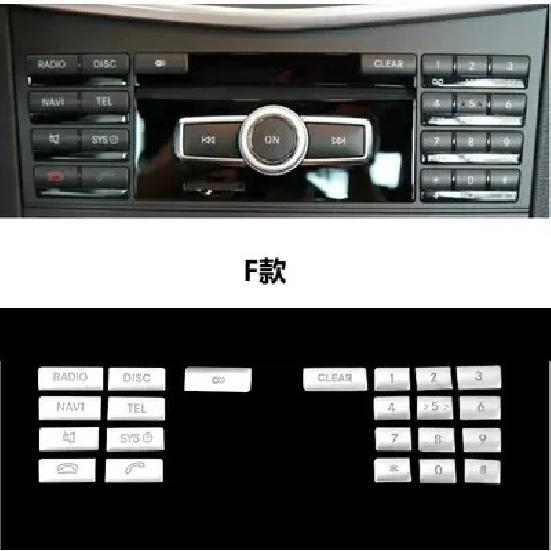 Car Accessories Center Console CD Multimedia Button Frame Cover Sticker For Mercedes Benz E Class W212 2014-2015 CLS 2012-2013