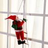 Yousheng Santa Claus On Ladder Ornament Plush Hanging Decor for Christmas Tree Window Staircase Festive Holiday Decoration with Rope