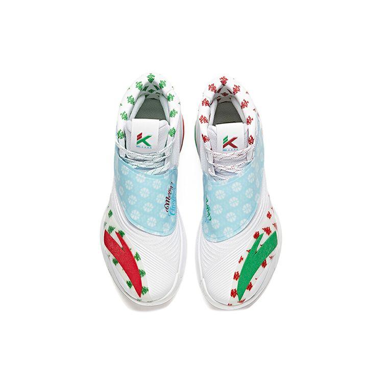 Anta KT6 Thompson Durable Non-Slip High-Top Basketball Shoes Men sneaker White Red Green 112111101-2