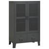 Storage Cabinet Industrial Style Anthracite 70 x 40 x 115 cm Metal