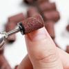 50/100Pcs Nail Sanding Cap Bands for Electric Manicure Drill Machine, 80/120/180 Grit Grinding File Pedicure Tool Accessories